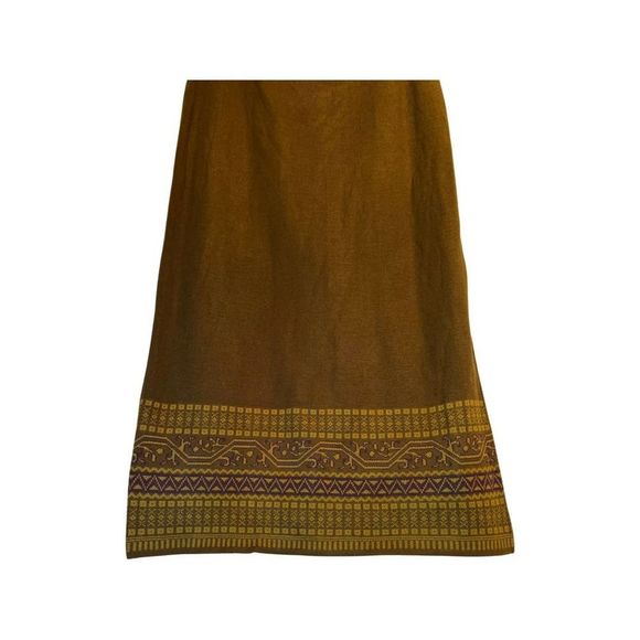 Lennie for Nina Leonard Olive Maxi Skirt Size Large - Picture 3 of 6